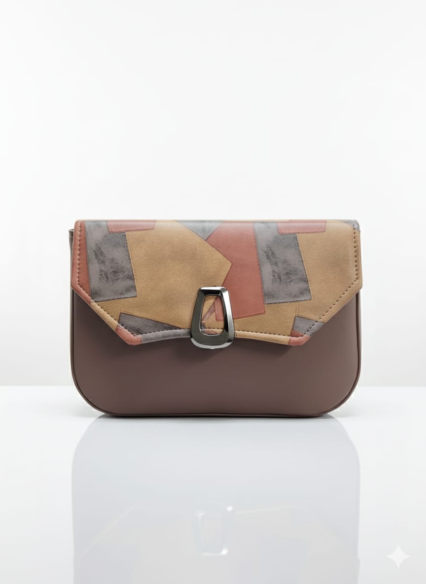 Elegant GeoFlap Women’s Sling Bag