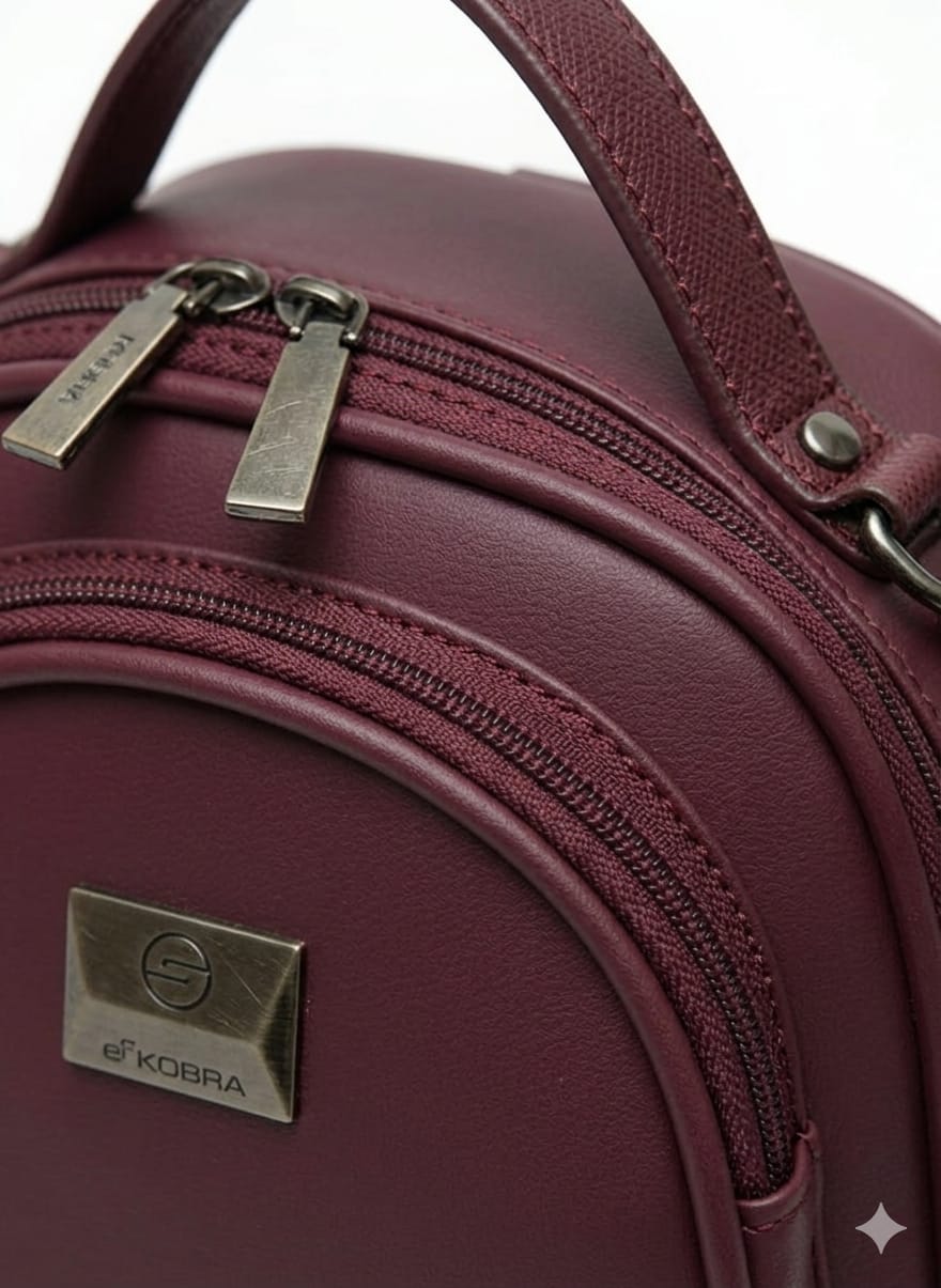 Elegant Mini Backpack Purse – Wine Maroon