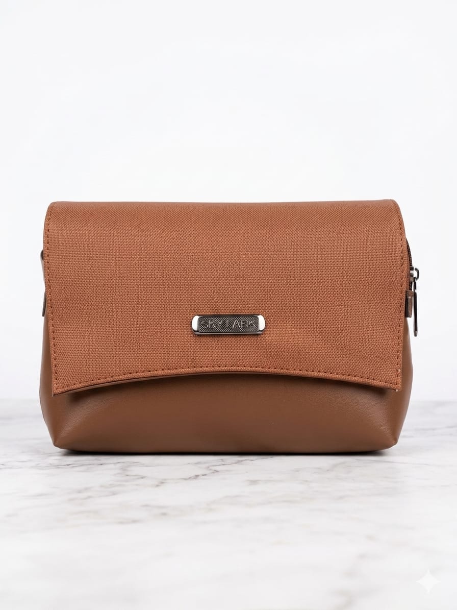 Sky Lark Classic Brown Sling Bag for Women