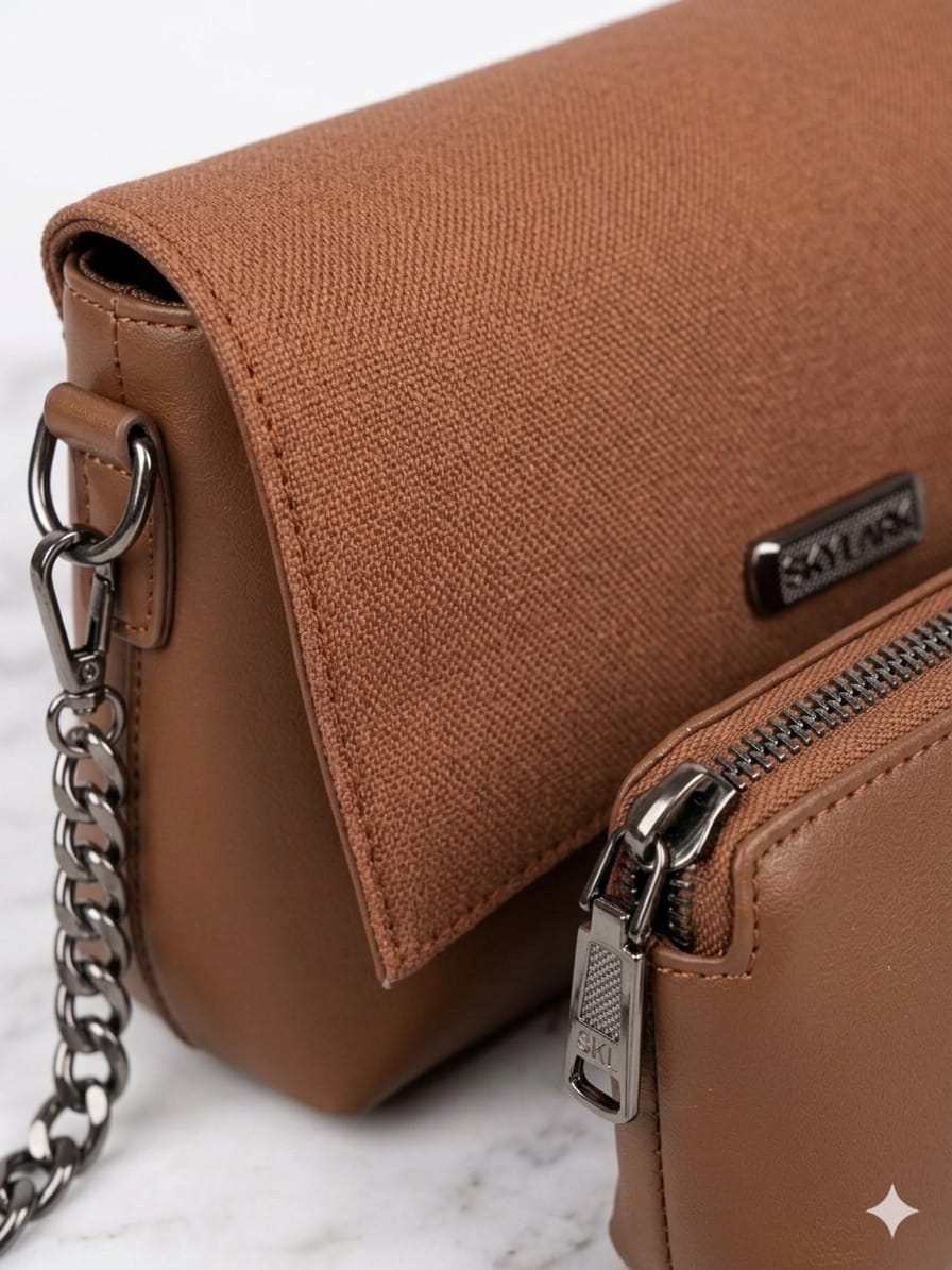 Sky Lark Classic Brown Sling Bag for Women
