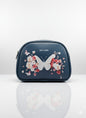 Butterfly Bloom Cosmetic Pouch – Navy Blue