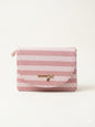 Elegant Grey Striped Crossbody Sling Bag