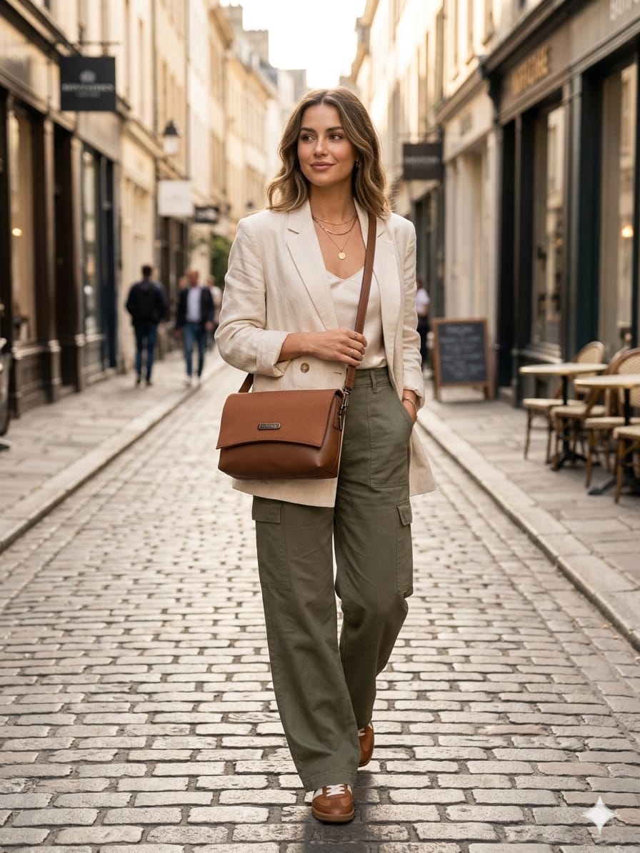 Sky Lark Classic Brown Sling Bag for Women
