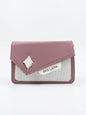 Flauntit Elegant Blue & White Mini Handbag
